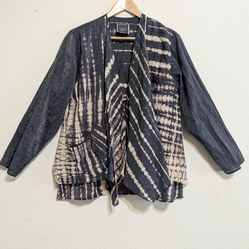 Harubella Handmade Unique Art to Wear Jacket Size Medium Hand Made shiny fabric